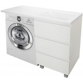 Напольная тумба с раковиной Эстет Dallas Luxe ФР-00009669 П 105см три ящика белый